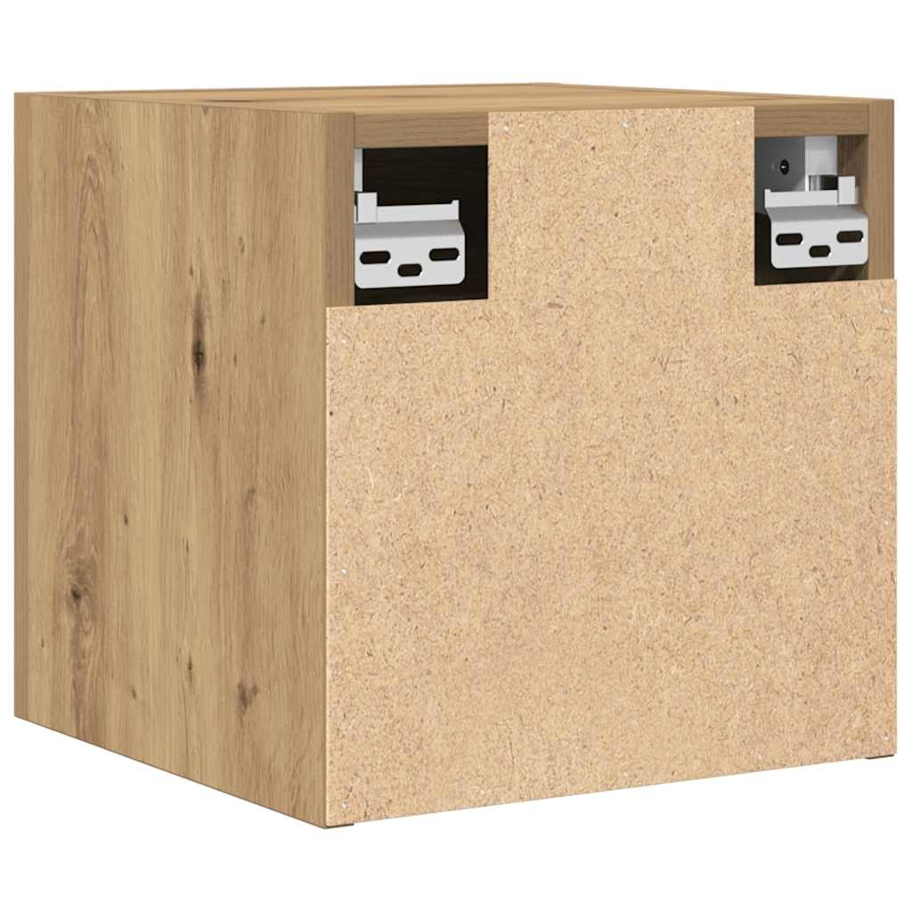 vidaXL Dulapuri TV montaj perete 2 buc. stejar artizanal 30,5x30x30 cm