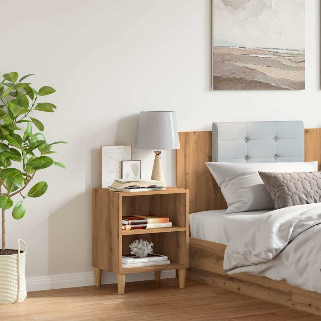 vidaXL Noptiera Stejar artizanal 40x30x50 cm Lemn prelucrat