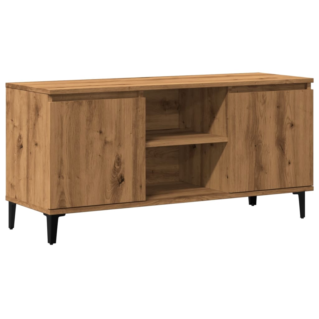 vidaXL Comodă TV, stejar artizanal, 102x35x50 cm, lemn prelucrat vidaXL Comodă TV, stejar artizanal, 102x35x50 cm, lemn prelucrat