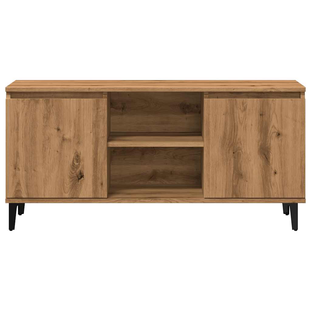 vidaXL Comodă TV, stejar artizanal, 102x35x50 cm, lemn prelucrat vidaXL Comodă TV, stejar artizanal, 102x35x50 cm, lemn prelucrat
