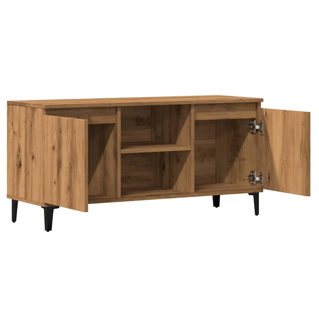 vidaXL Comodă TV, stejar artizanal, 102x35x50 cm, lemn prelucrat vidaXL Comodă TV, stejar artizanal, 102x35x50 cm, lemn prelucrat