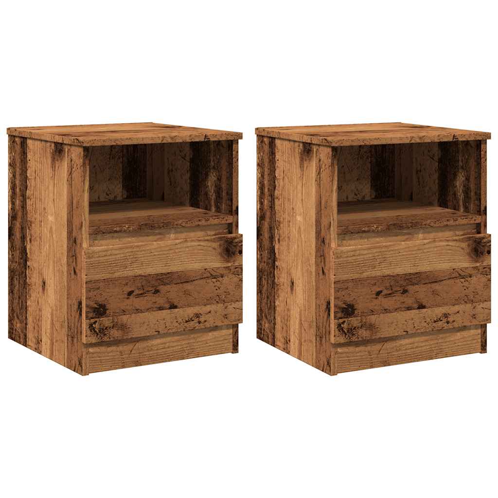 vidaXL Noptiere, 2 buc., lemn vechi, 40x40x50 cm, lemn prelucrat vidaXL Noptiere, 2 buc., lemn vechi, 40x40x50 cm, lemn prelucrat