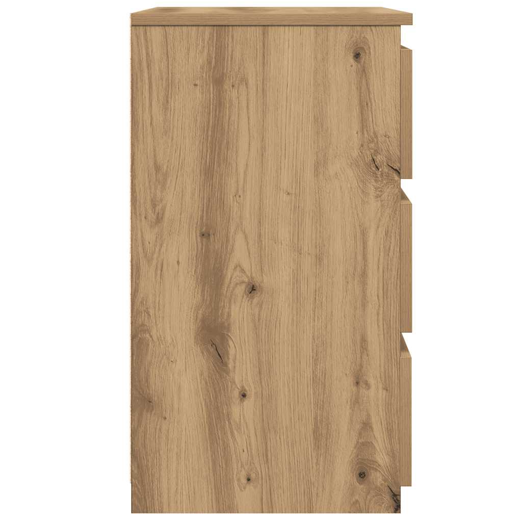 vidaXL Noptiere, 2 buc., stejar artizanal 40x35x62,5 cm lemn prelucrat