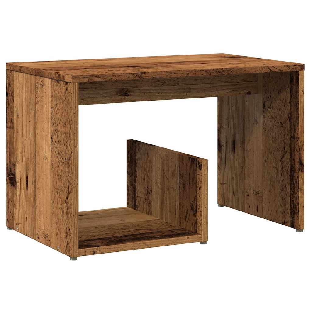 vidaXL Masă laterală, lemn vechi, 59x36x38 cm, PAL vidaXL Masă laterală, lemn vechi, 59x36x38 cm, PAL