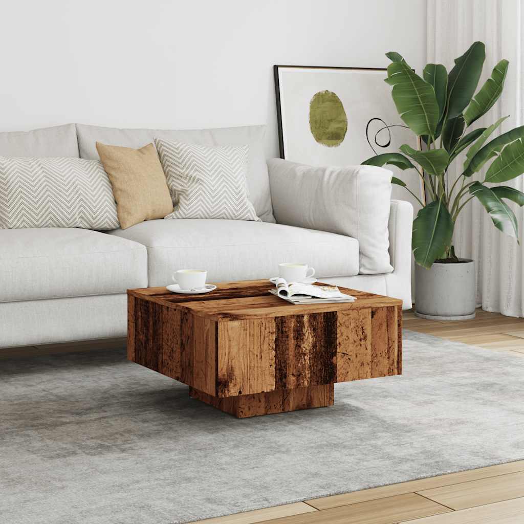 vidaXL Măsuță de cafea, lemn vechi, 60x60x31,5 cm, lemn prelucrat vidaXL Măsuță de cafea, lemn vechi, 60x60x31,5 cm, lemn prelucrat