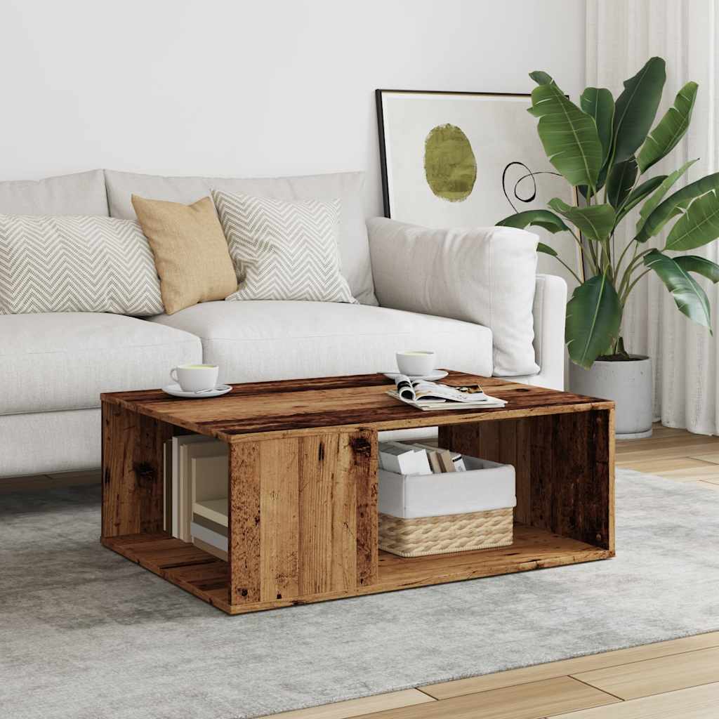 vidaXL Măsuță de cafea, lemn vechi, 90x67x33 cm, lemn prelucrat vidaXL Măsuță de cafea, lemn vechi, 90x67x33 cm, lemn prelucrat