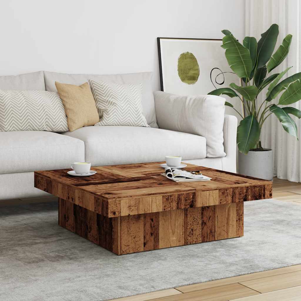 vidaXL Măsuță de cafea, lemn vechi, 90x90x28 cm, lemn prelucrat vidaXL Măsuță de cafea, lemn vechi, 90x90x28 cm, lemn prelucrat