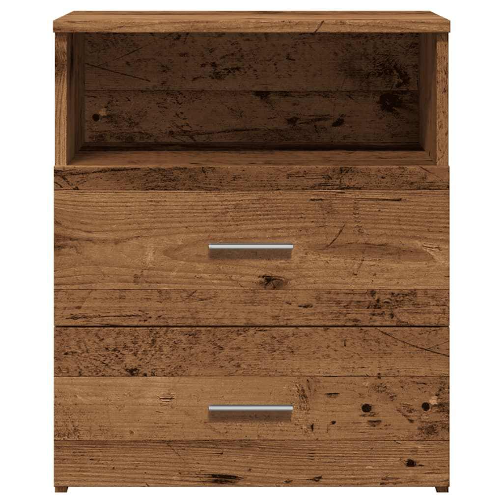vidaXL Noptiere, 2 buc, lemn învechit, 50x32x60 cm, lemn prelucrat