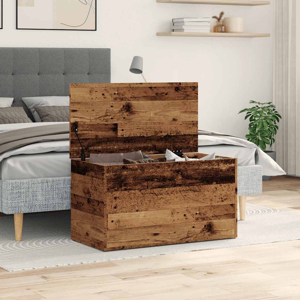 vidaXL Cufăr de depozitare, lemn vechi, 84x42x46 cm, lemn prelucrat vidaXL Cufăr de depozitare, lemn vechi, 84x42x46 cm, lemn prelucrat