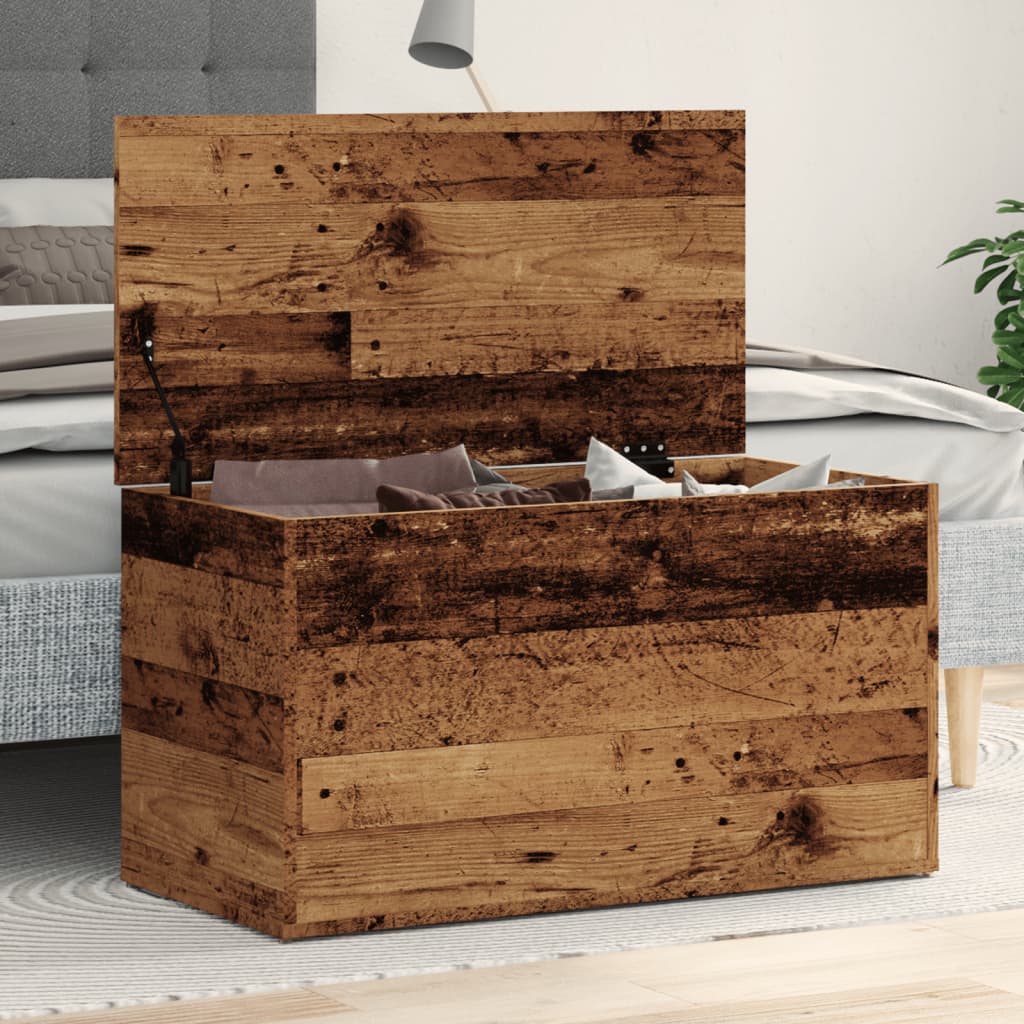 vidaXL Cufăr de depozitare, lemn vechi, 84x42x46 cm, lemn prelucrat vidaXL Cufăr de depozitare, lemn vechi, 84x42x46 cm, lemn prelucrat