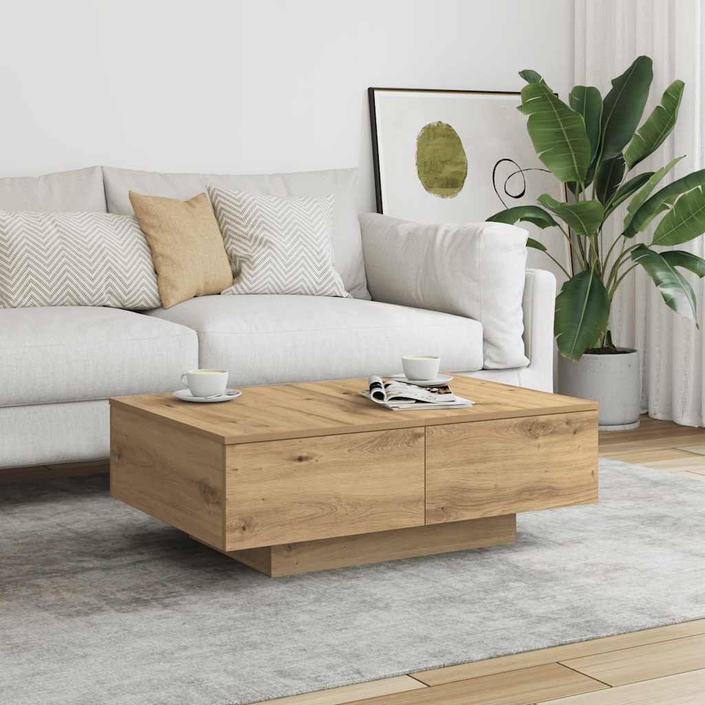vidaXL Măsuță cafea, stejar artizanal, 90x60x31 cm, lemn prelucrat vidaXL Măsuță cafea, stejar artizanal, 90x60x31 cm, lemn prelucrat