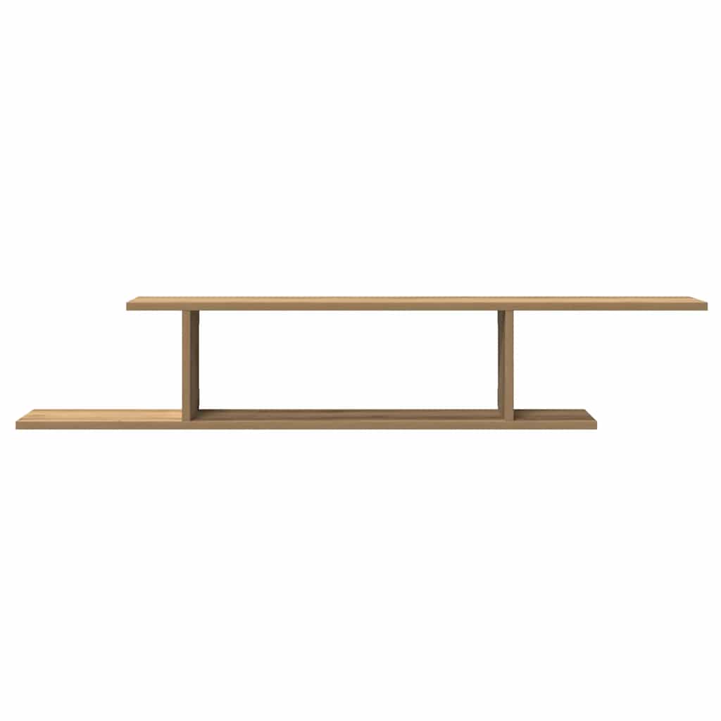 vidaXL Raft TV montat pe perete stejar artizanal 125x18x23 cm lemn vidaXL Raft TV montat pe perete stejar artizanal 125x18x23 cm lemn