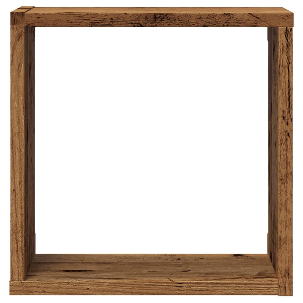 vidaXL Rafturi de perete cub, 6 buc., lemn vechi, 30x15x30 cm lemn vidaXL Rafturi de perete cub, 6 buc., lemn vechi, 30x15x30 cm lemn
