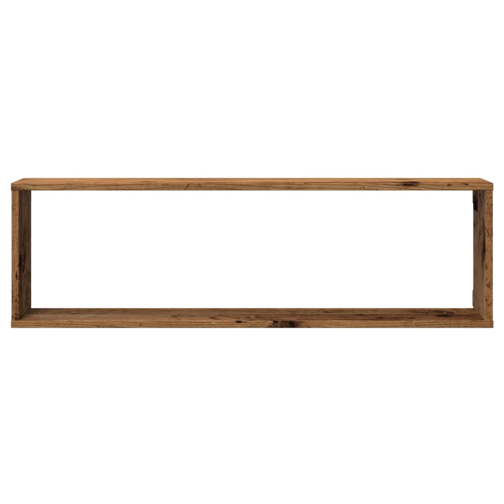 vidaXL Rafturi de perete cub, 2 buc., lemn vechi, 100x15x30 cm, lemn vidaXL Rafturi de perete cub, 2 buc., lemn vechi, 100x15x30 cm, lemn