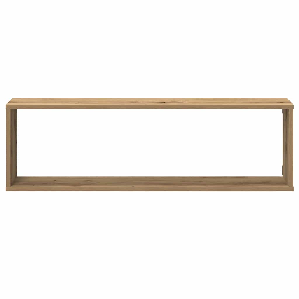 vidaXL Rafturi de perete cub 2 buc. stejar artizanal 100x15x30 cm lemn vidaXL Rafturi de perete cub 2 buc. stejar artizanal 100x15x30 cm lemn