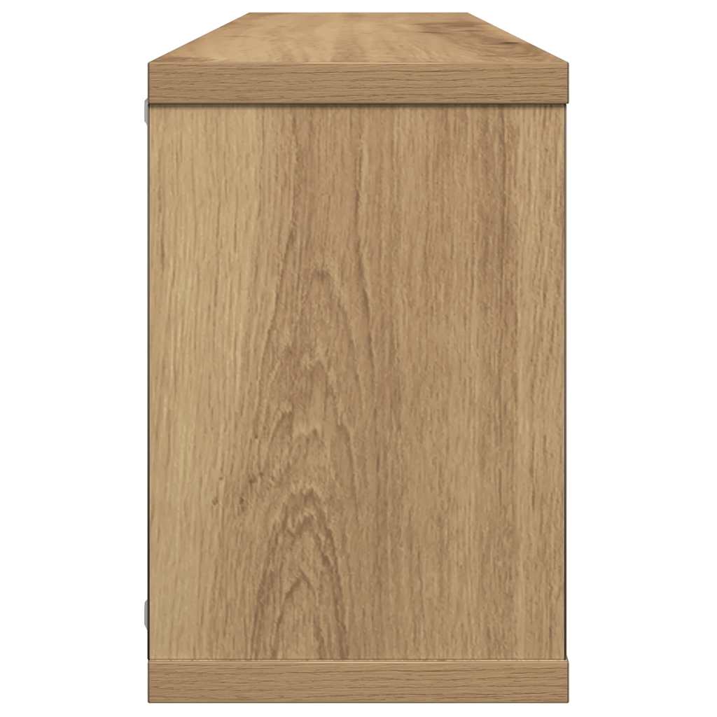 vidaXL Rafturi de perete cub 2 buc. stejar artizanal, 60x15x23 cm lemn vidaXL Rafturi de perete cub 2 buc. stejar artizanal, 60x15x23 cm lemn