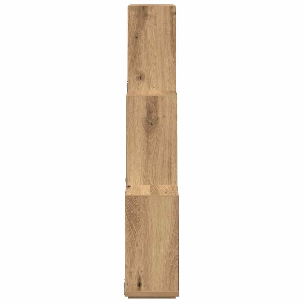 vidaXL Raft perete cub, stejar artizanal, 78x15x93 cm, lemn prelucrat vidaXL Raft perete cub, stejar artizanal, 78x15x93 cm, lemn prelucrat