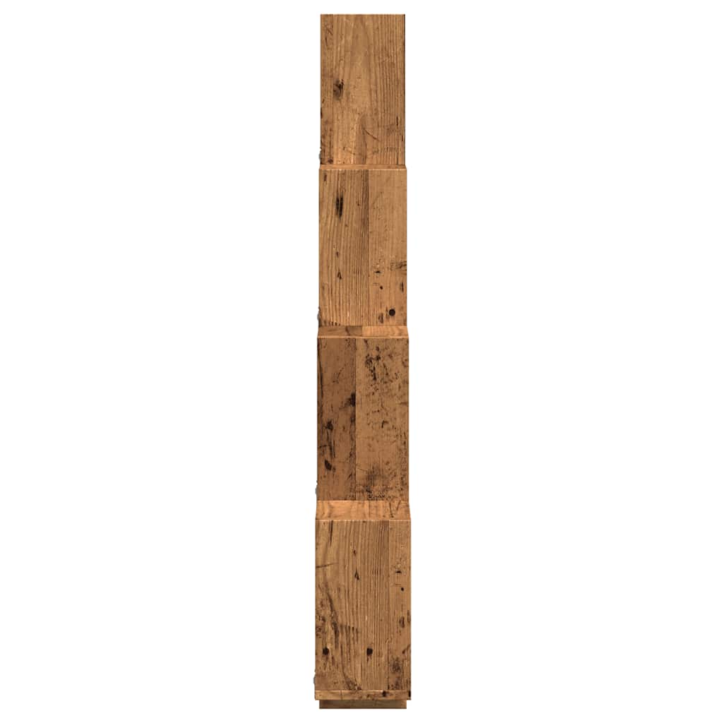 vidaXL Raft de perete cub, lemn vechi, 90x15x119,5 cm, lemn prelucrat vidaXL Raft de perete cub, lemn vechi, 90x15x119,5 cm, lemn prelucrat