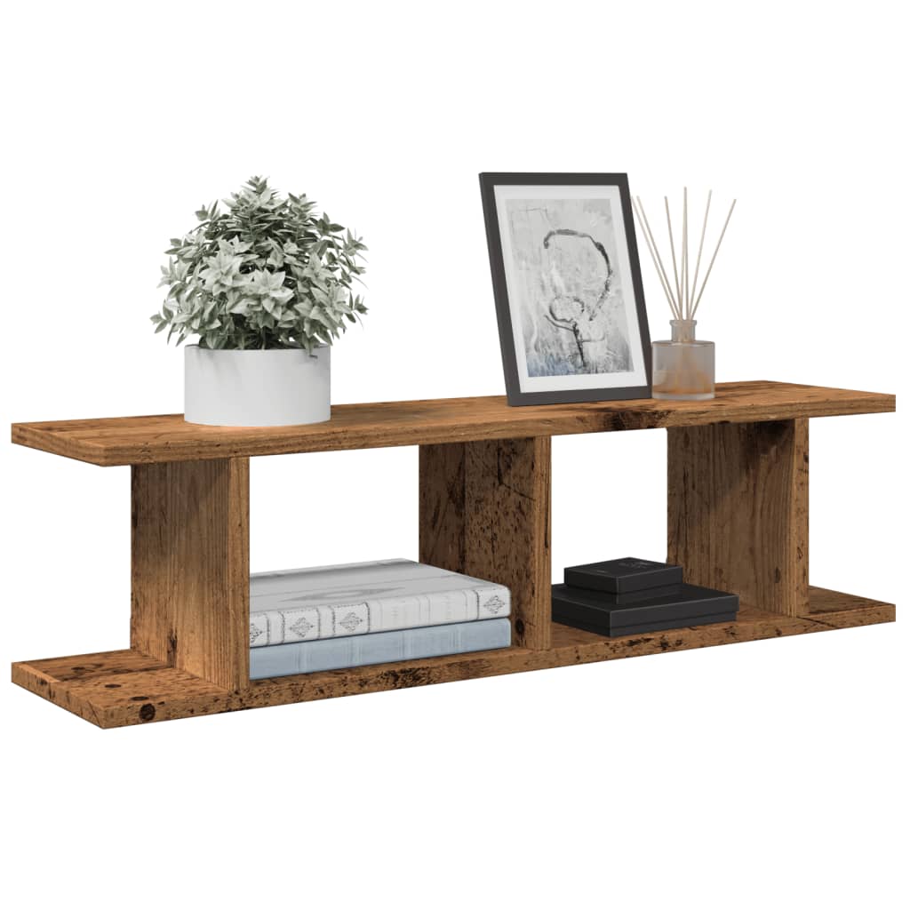vidaXL Rafturi de perete 2 buc. lemn vechi 75x18x20 cm, lemn prelucrat vidaXL Rafturi de perete 2 buc. lemn vechi 75x18x20 cm, lemn prelucrat