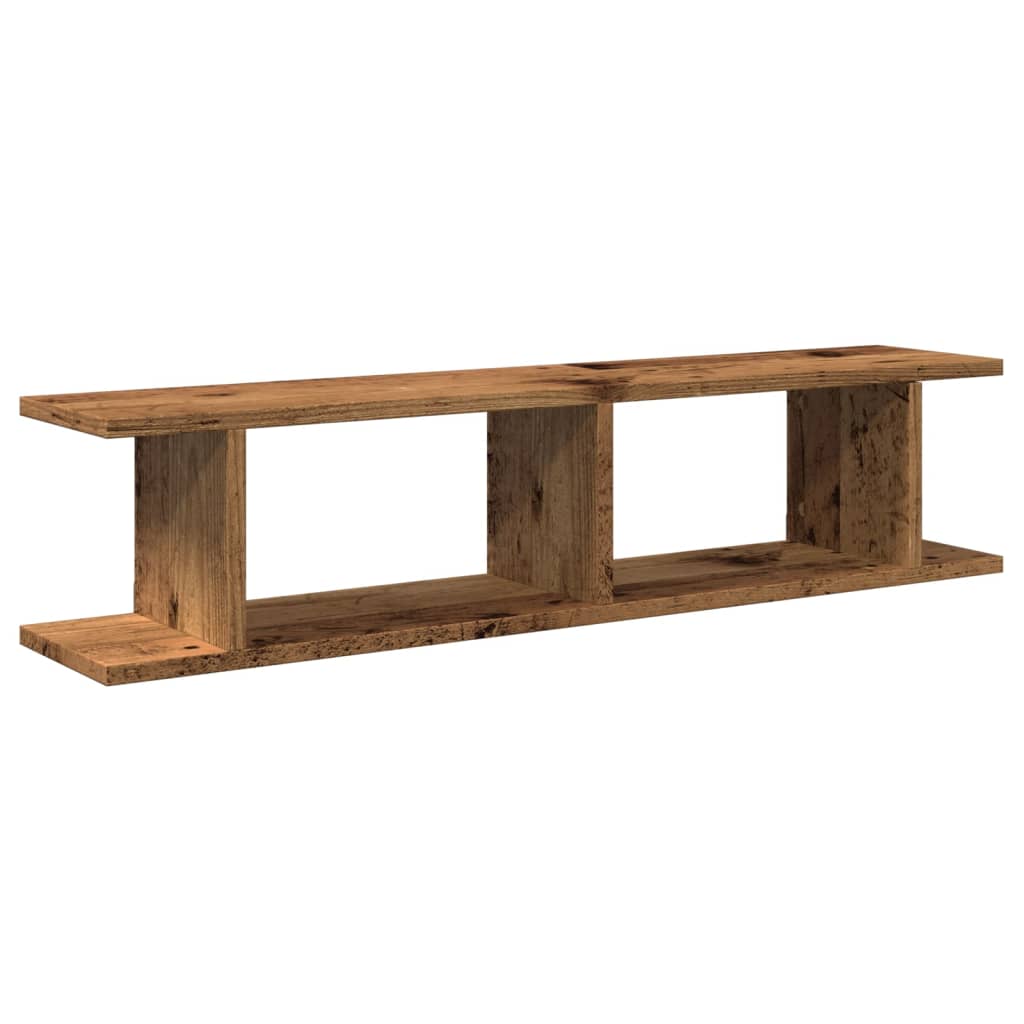 vidaXL Rafturi perete, 2 buc., lemn vechi, 90x18x20 cm, lemn prelucrat vidaXL Rafturi perete, 2 buc., lemn vechi, 90x18x20 cm, lemn prelucrat