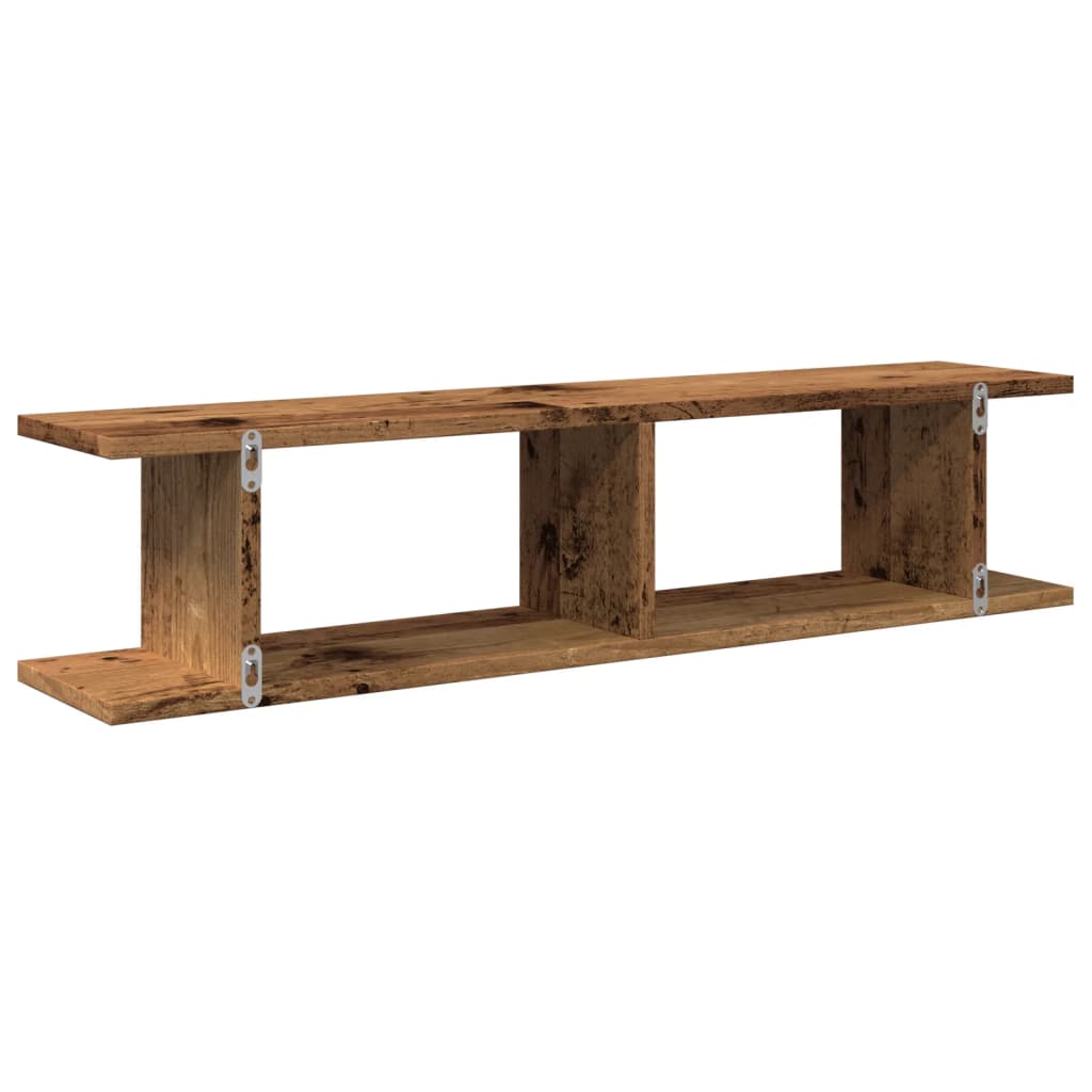 vidaXL Rafturi perete, 2 buc., lemn vechi, 90x18x20 cm, lemn prelucrat vidaXL Rafturi perete, 2 buc., lemn vechi, 90x18x20 cm, lemn prelucrat