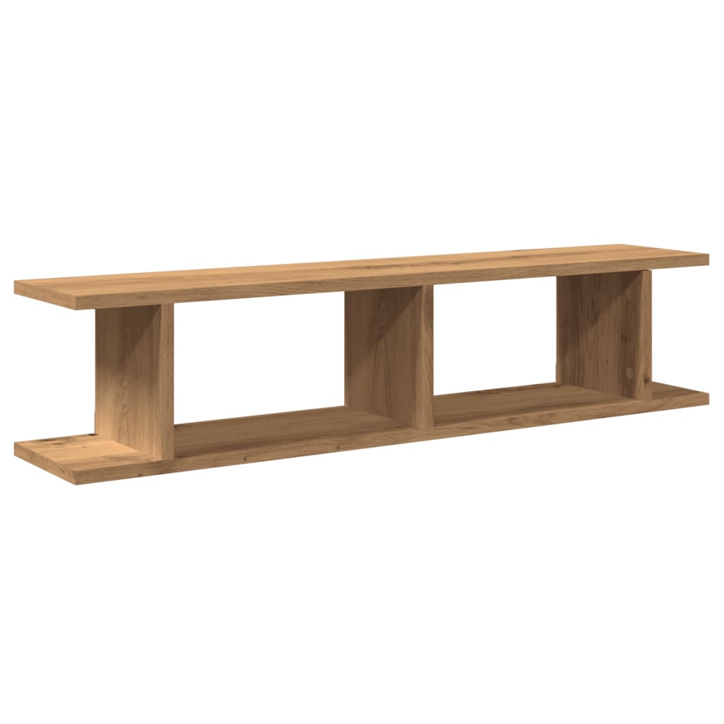 vidaXL Rafturi de perete, 2 buc., stejar artizanal, 90x18x20 cm, lemn vidaXL Rafturi de perete, 2 buc., stejar artizanal, 90x18x20 cm, lemn