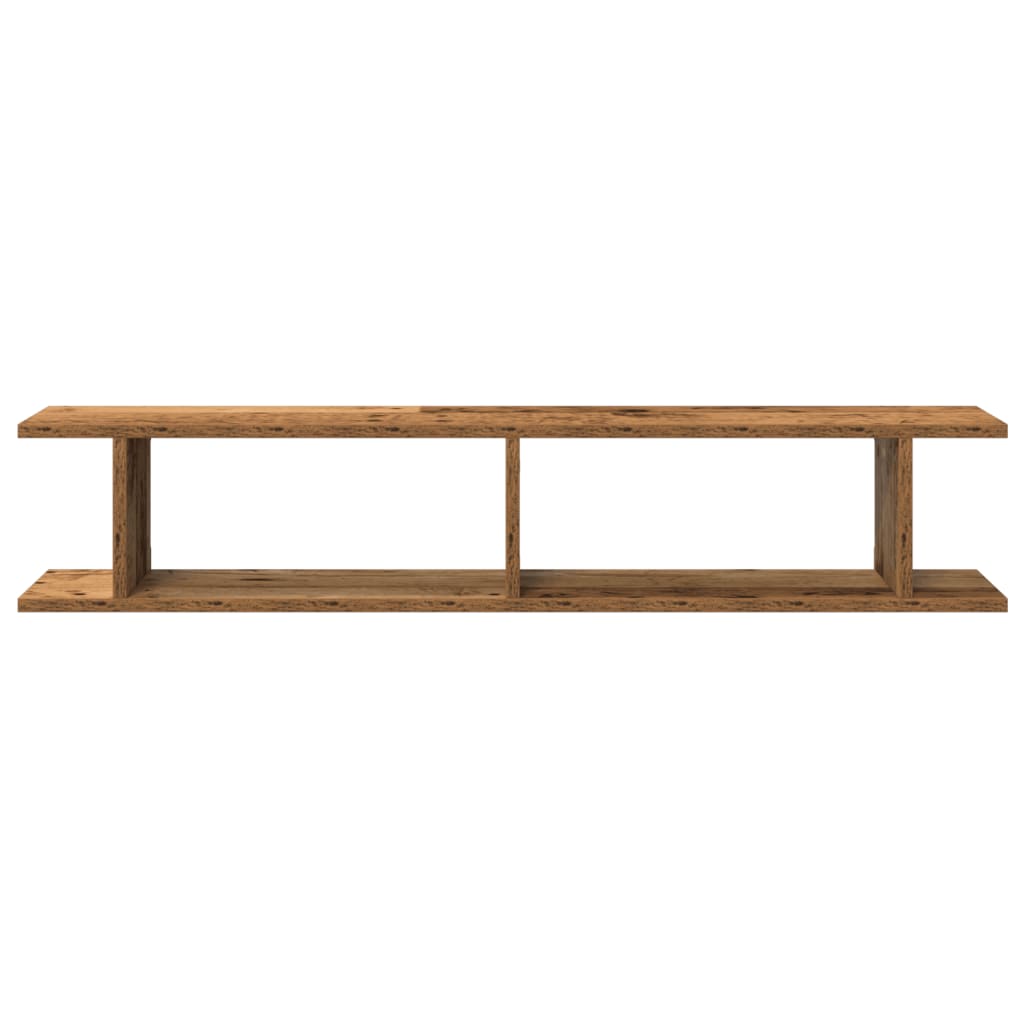 vidaXL Rafturi perete 2 buc., lemn vechi, 105x18x20 cm, lemn prelucrat