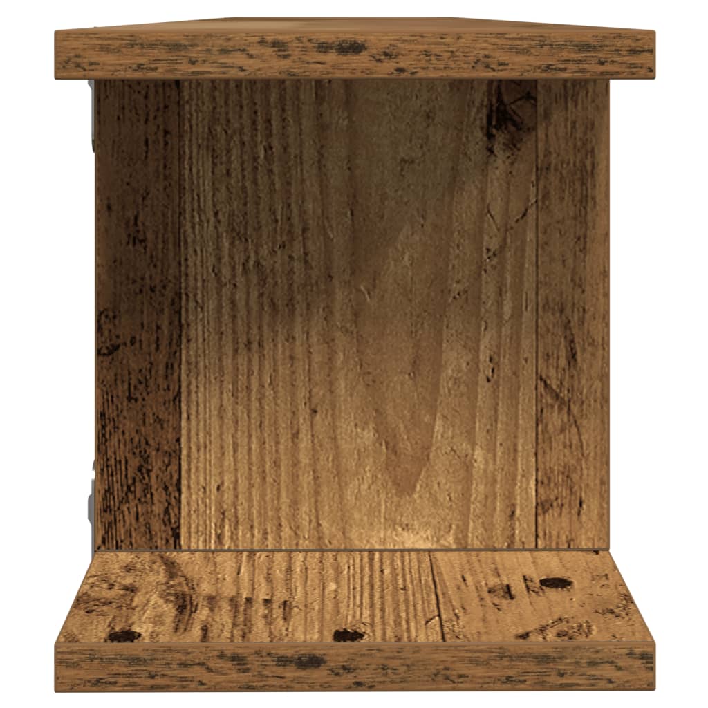 vidaXL Rafturi perete 2 buc., lemn vechi, 105x18x20 cm, lemn prelucrat