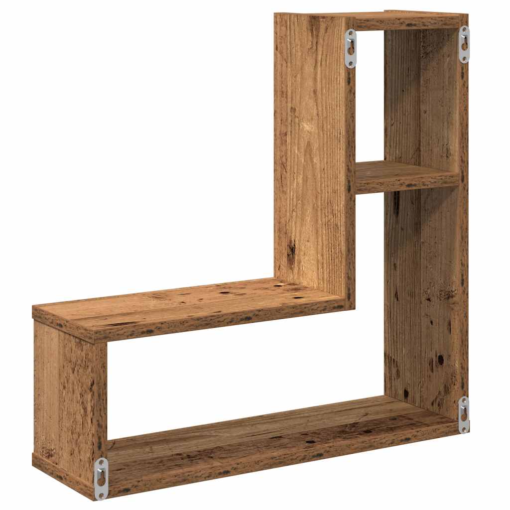 vidaXL Rafturi de perete cub, 2 buc., lemn vechi, 50x15x50 cm lemn vidaXL Rafturi de perete cub, 2 buc., lemn vechi, 50x15x50 cm lemn