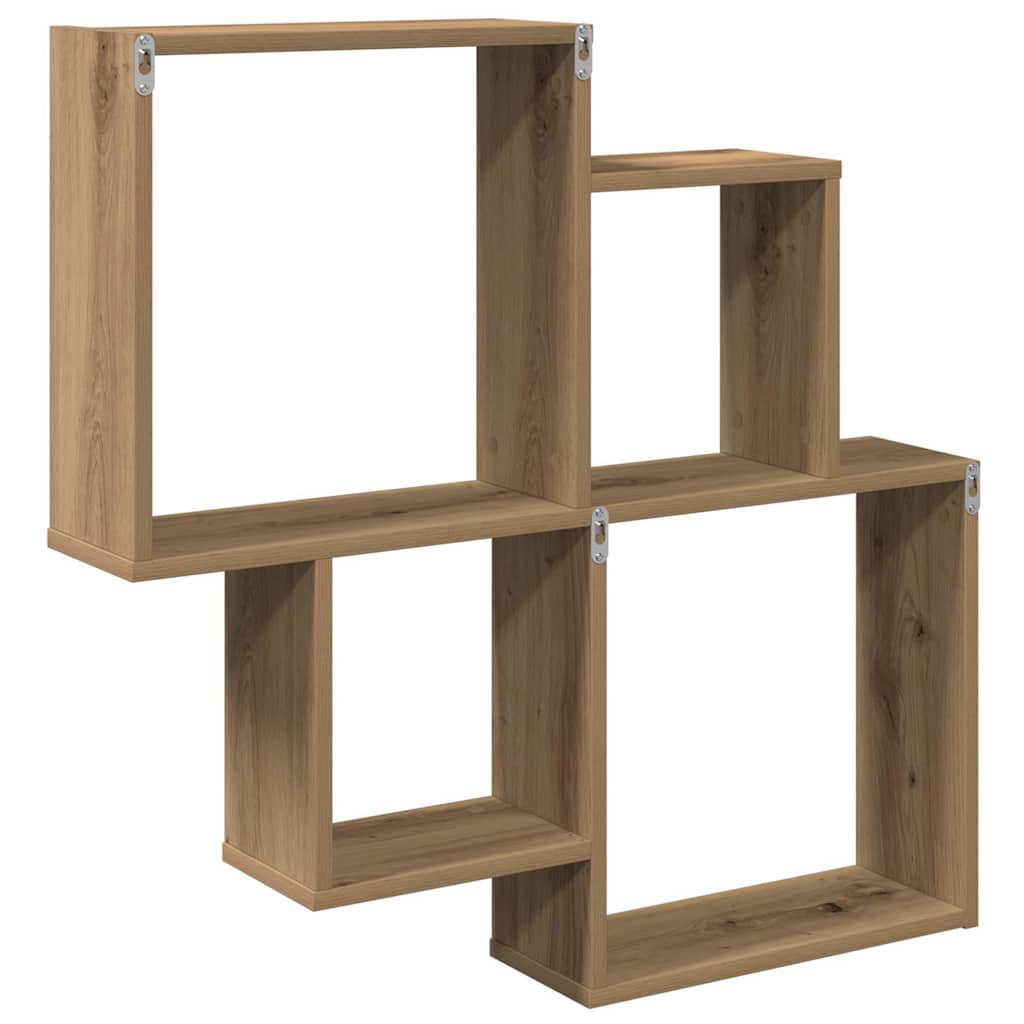 vidaXL Raft de perete, stejar artizanal, 80x15x78,5 cm, lemn prelucrat vidaXL Raft de perete, stejar artizanal, 80x15x78,5 cm, lemn prelucrat