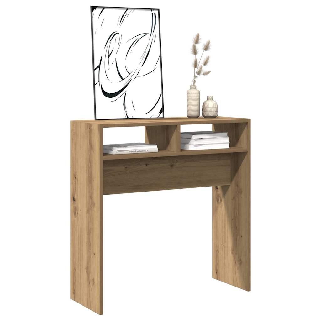 vidaXL Măsuță consolă, stejar artizanal, 78x30x80 cm, lemn prelucrat vidaXL Măsuță consolă, stejar artizanal, 78x30x80 cm, lemn prelucrat
