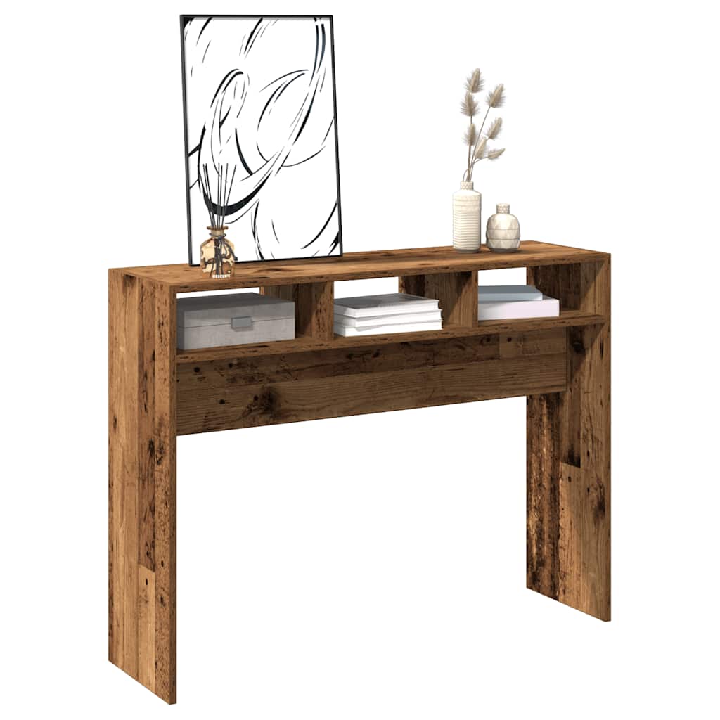 vidaXL Masă consolă, lemn vechi, 105x30x80 cm, PAL