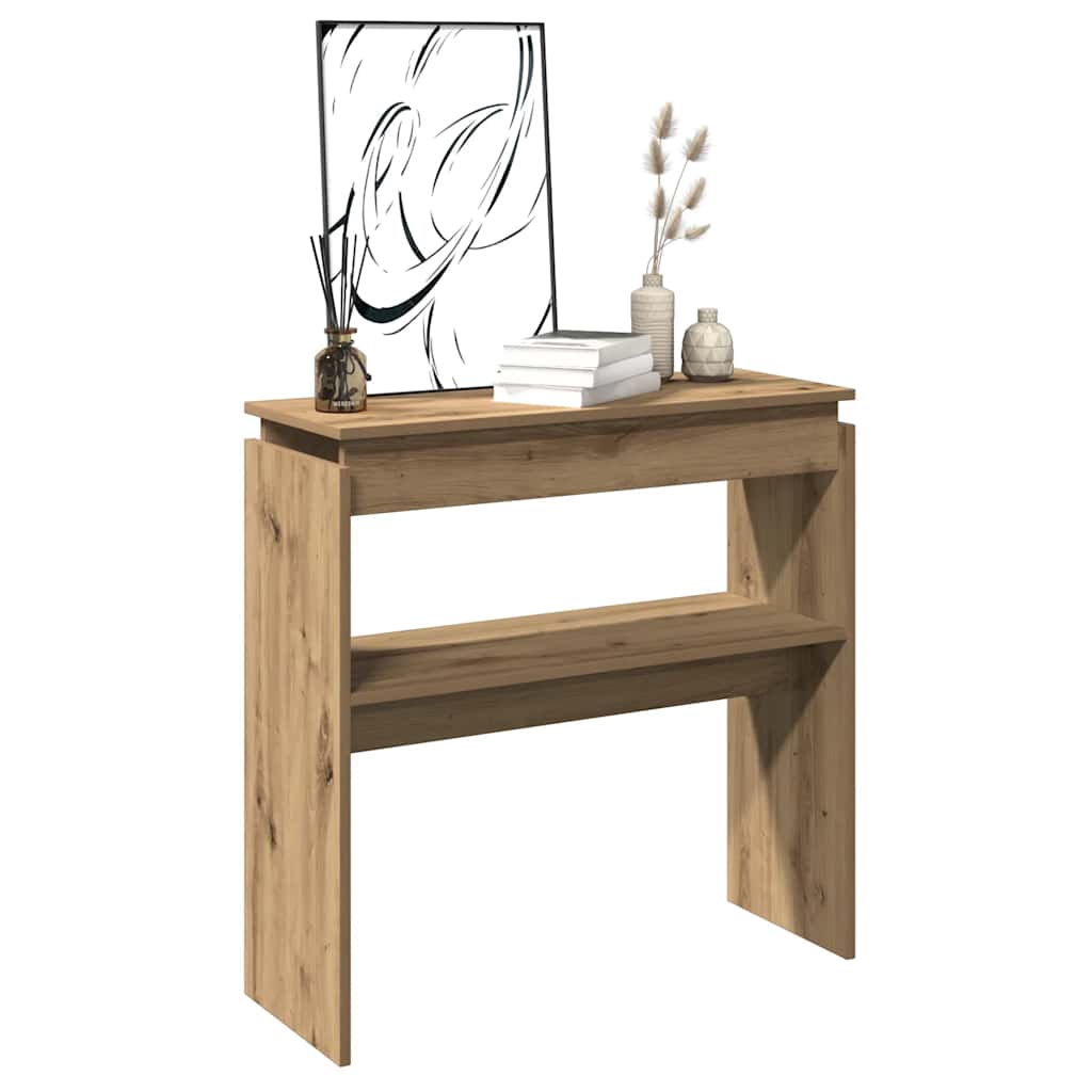 vidaXL Măsuță consolă, stejar artizanal, 80x30x80 cm, lemn prelucrat vidaXL Măsuță consolă, stejar artizanal, 80x30x80 cm, lemn prelucrat