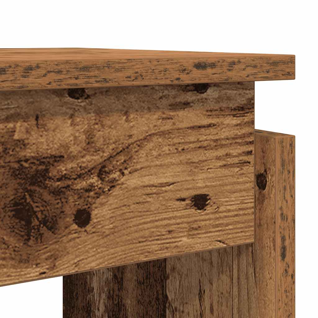 vidaXL Masă consolă, lemn vechi, 80x30x102 cm, PAL