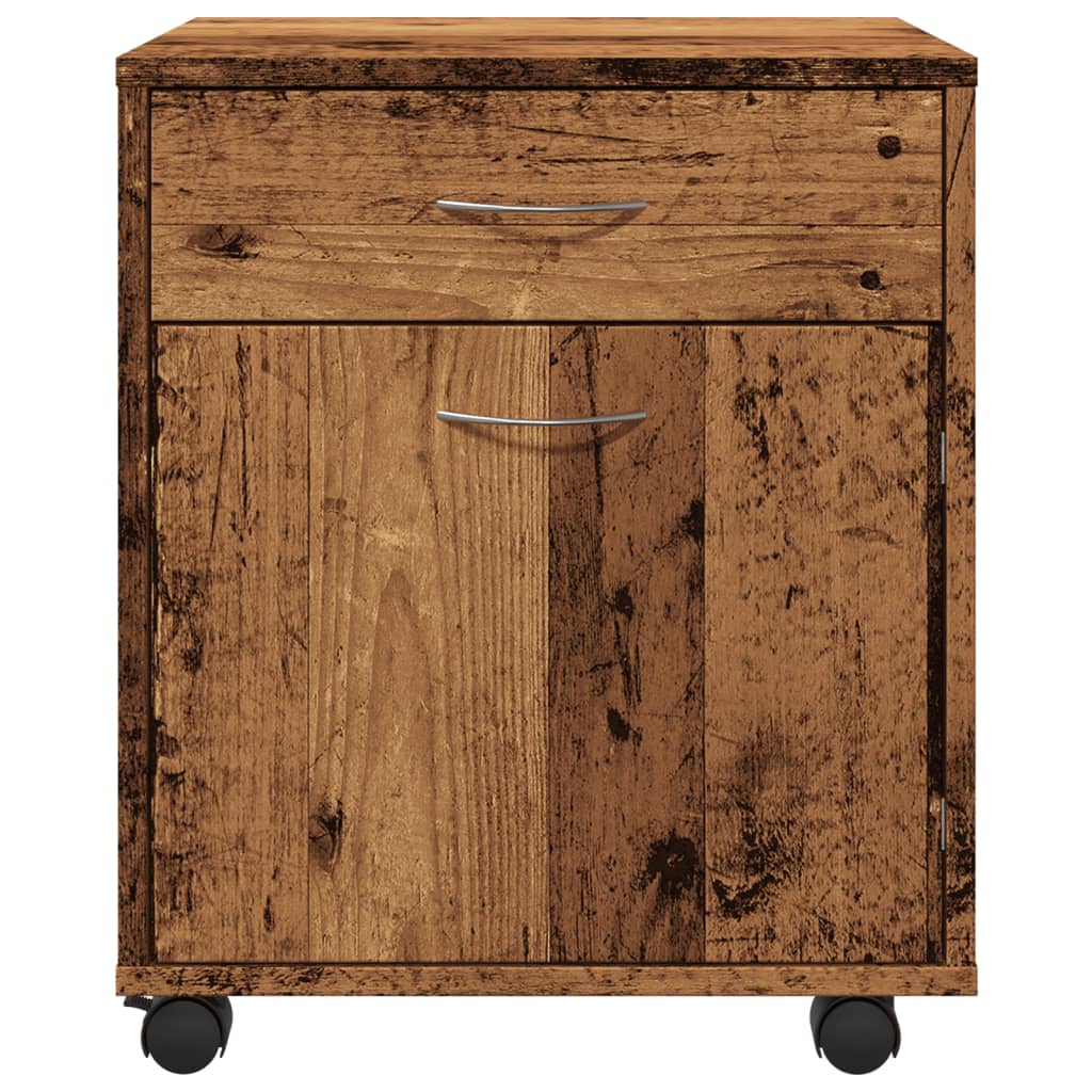 vidaXL Dulap cu roți, lemn vechi, 45x38x54 cm, lemn prelucrat
