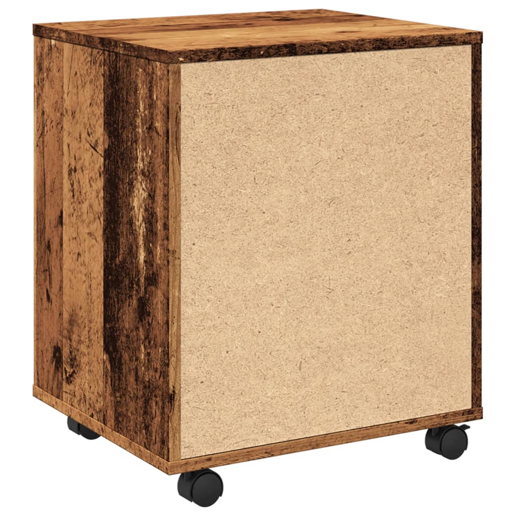 vidaXL Dulap cu roți, lemn vechi, 45x38x54 cm, lemn prelucrat