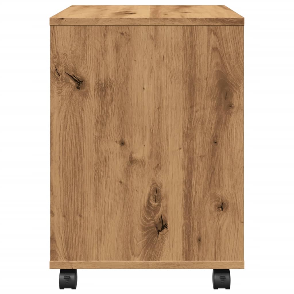 vidaXL Dulap cu roți, stejar artizanal, 45x38x54 cm, lemn prelucrat vidaXL Dulap cu roți, stejar artizanal, 45x38x54 cm, lemn prelucrat
