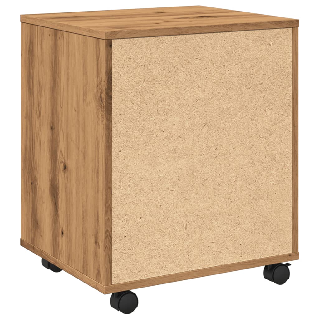 vidaXL Dulap cu roți, stejar artizanal, 45x38x54 cm, lemn prelucrat vidaXL Dulap cu roți, stejar artizanal, 45x38x54 cm, lemn prelucrat