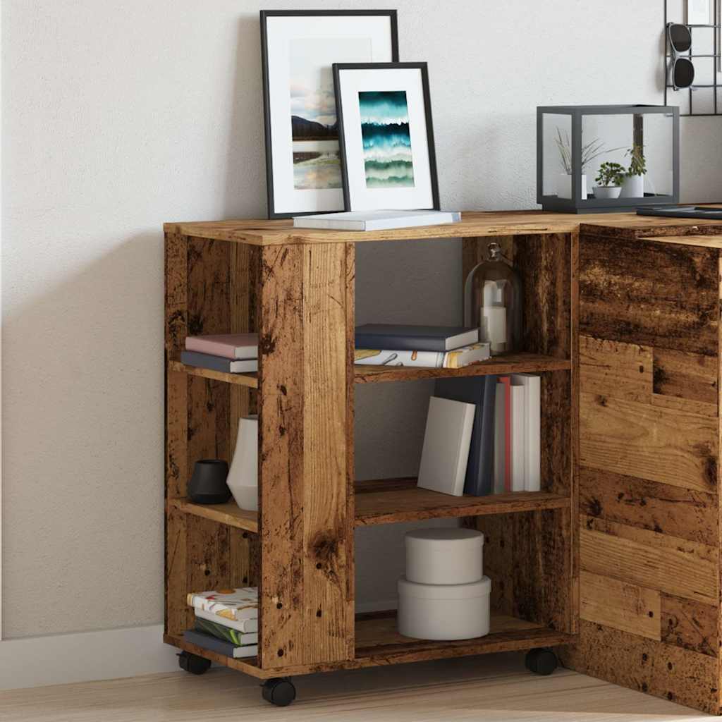 vidaXL Dulap cu roți, lemn vechi, 60x35x75 cm, lemn prelucrat vidaXL Dulap cu roți, lemn vechi, 60x35x75 cm, lemn prelucrat