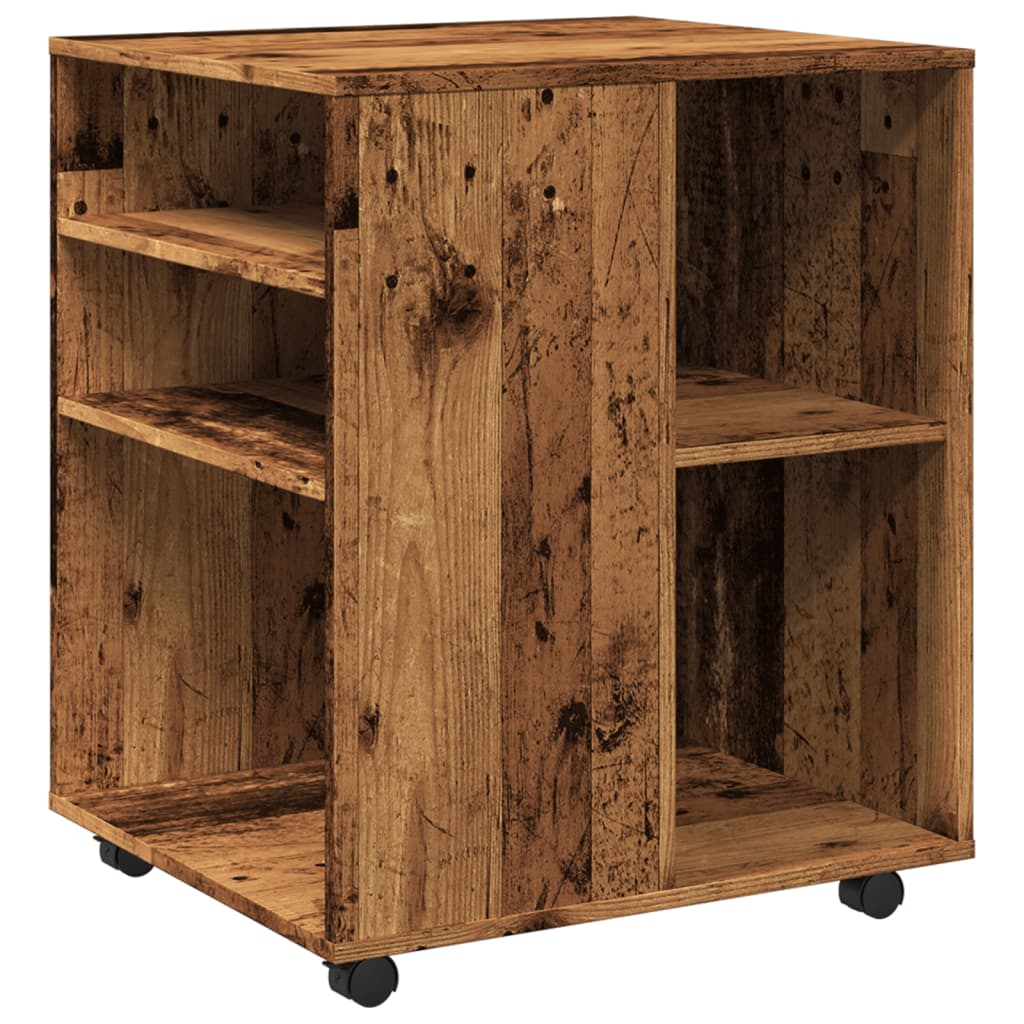 vidaXL Dulap cu roți, lemn învechit, 60x53x72 cm, lemn prelucrat vidaXL Dulap cu roți, lemn învechit, 60x53x72 cm, lemn prelucrat