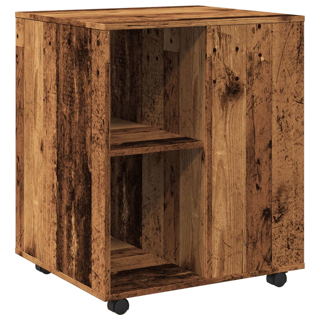 vidaXL Dulap cu roți, lemn învechit, 60x53x72 cm, lemn prelucrat vidaXL Dulap cu roți, lemn învechit, 60x53x72 cm, lemn prelucrat