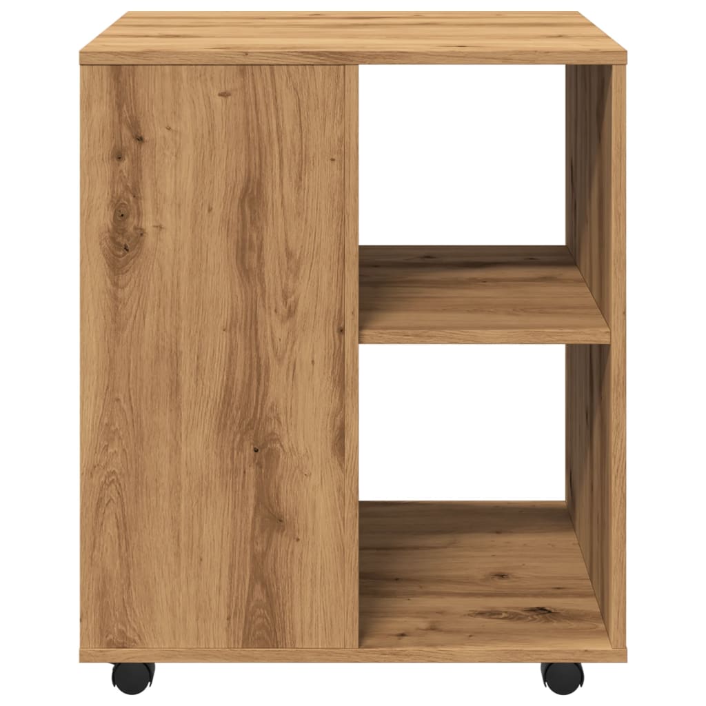 vidaXL Dulap cu roți, stejar artizanal, 60x53x72 cm, lemn prelucrat vidaXL Dulap cu roți, stejar artizanal, 60x53x72 cm, lemn prelucrat