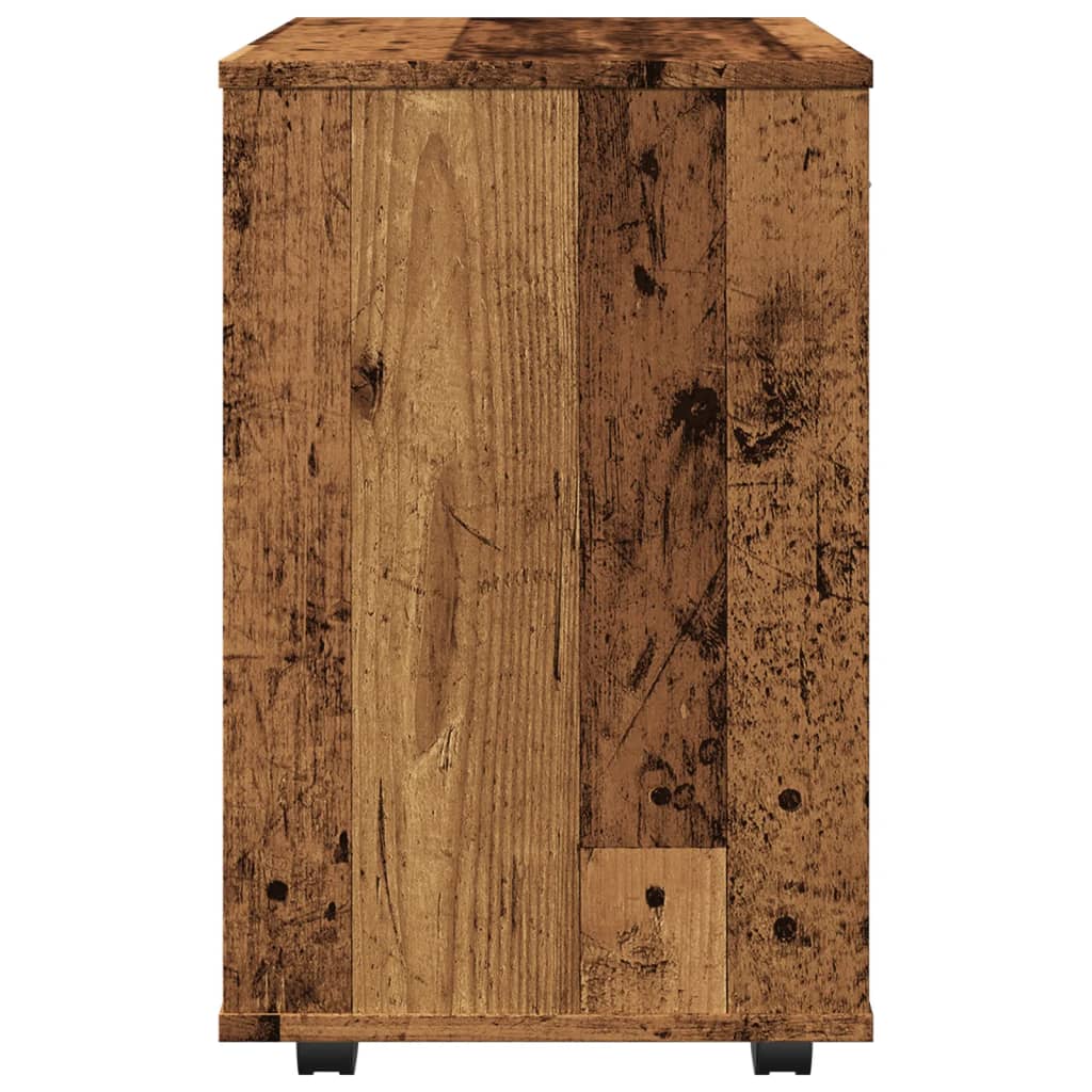 vidaXL Dulap cu roți, lemn vechi, 46x36x59 cm, lemn prelucrat