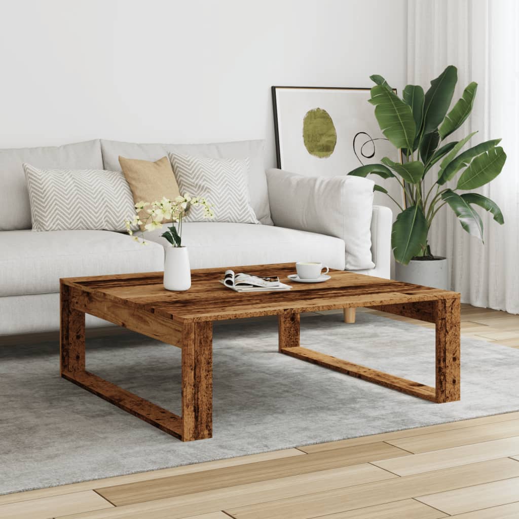 vidaXL Măsuță de cafea, lemn vechi, 100x100x35 cm, lemn prelucrat vidaXL Măsuță de cafea, lemn vechi, 100x100x35 cm, lemn prelucrat