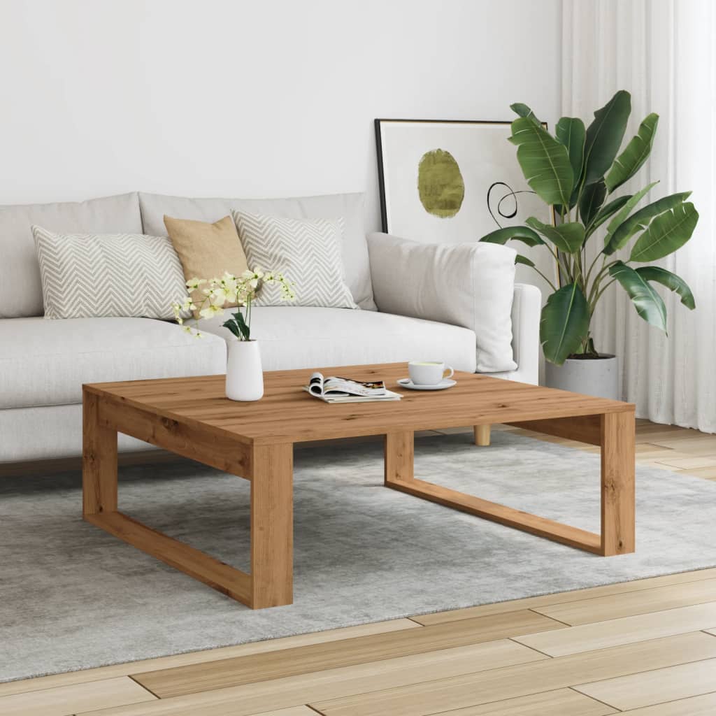 vidaXL Măsuță cafea, stejar artizanal, 100x100x35 cm, lemn prelucrat vidaXL Măsuță cafea, stejar artizanal, 100x100x35 cm, lemn prelucrat