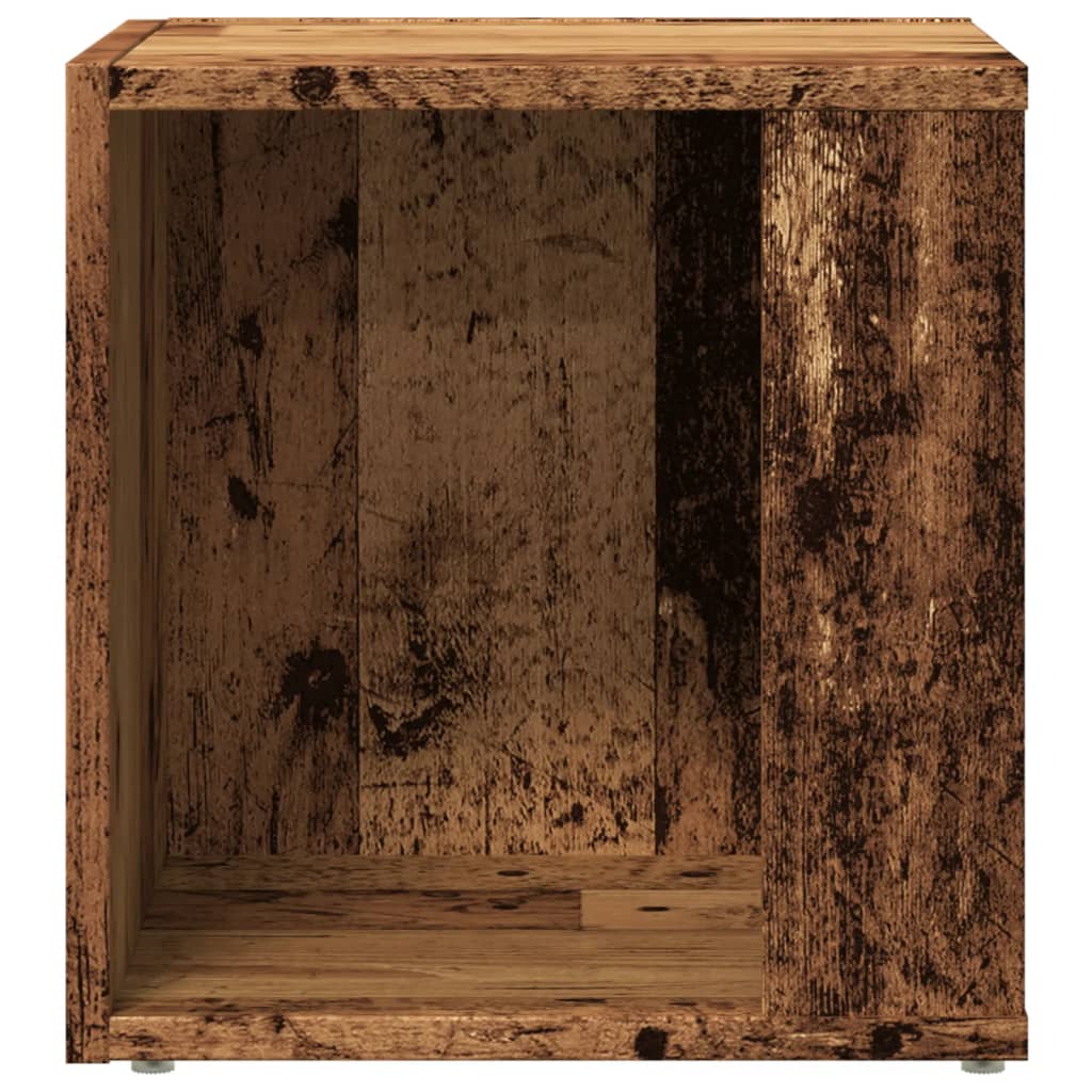 vidaXL Măsuță laterală, lemn vechi, 33x33x34 cm, lemn prelucrat