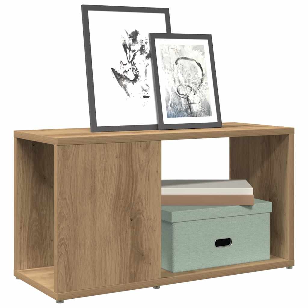 vidaXL Comodă TV, Stejar artizanal, 60x24x32 cm, lemn compozit vidaXL Comodă TV, Stejar artizanal, 60x24x32 cm, lemn compozit