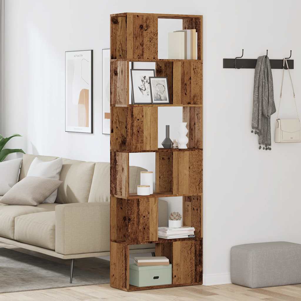 vidaXL Bibliotecă/Separator de cameră, Lemn vechi, 60x24x186 cm
