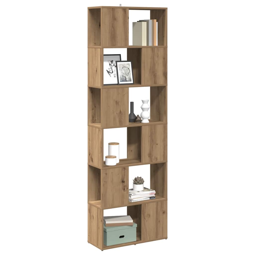 vidaXL Bibliotecă/Separator de cameră, Stejar artizanal, 60x24x186 cm vidaXL Bibliotecă/Separator de cameră, Stejar artizanal, 60x24x186 cm