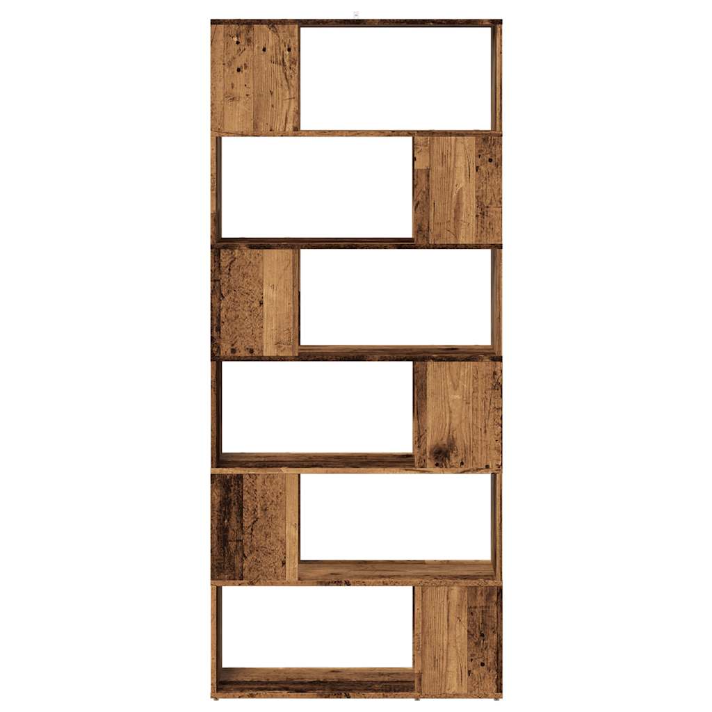 vidaXL Bibliotecă/Separator de cameră, Lemn vechi, 80x24x186 cm vidaXL Bibliotecă/Separator de cameră, Lemn vechi, 80x24x186 cm